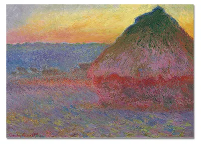 Image de Giallobus - Gerbes de blé - Claude Monet - 100L x 70l cm - Tableau - Verre acrylique
