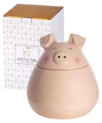 Keksdose Schweinchenform 1600 ml Rosa Keramik Vorratsdose