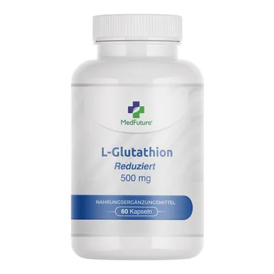 Produktbild von L-Glutation 500 mg w kapsułkach – 60 kapsułek – Wysoka dawka glutationu i bioaktywnego glutationu, silny przeciwutleniacz