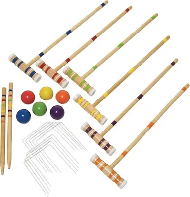 Imagen del producto de Un set de croquet único para seis jugadores, que incluye: