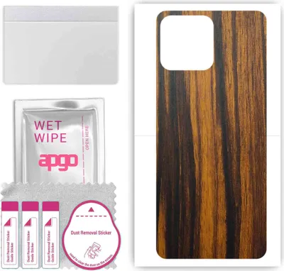 Produktbild von apgo Rückseite Schutzfolie, Skin, kompatibel mit Honor X30i, Hinten Displayschutzfolie aus Vinylfolie, kratzfest, einfache Montage - Tigerwood