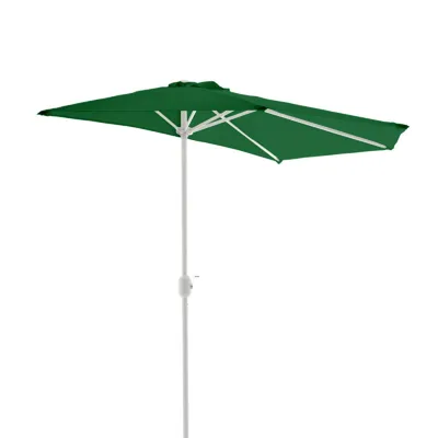 Produktbild von VCM Sonnenschirm | Maße ca. 2,7x1,4 m | Schirm mit Kurbel | Rechteckschirm | Sonnenschutz halbrund | Grün