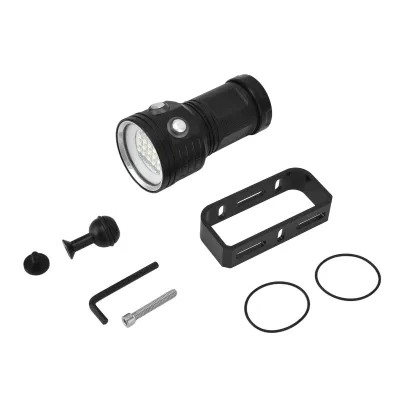 Zdjęcie produktu dla Latarka podwodna, 27 diod LED, kulki świetlne, IPX8, wodoodporna, przenośna, światło wypełniające do nurkowania, 100 m/328,1 stóp do użytku pod wodą