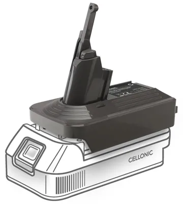 Image de CELLONIC, Adaptateur compatible avec batteries Makita 18V BL1815 BL1830 BL1850 pour aspirateurs Dyson V7 et V8 – Convertisseur pour utiliser Dyson avec batteries Makita