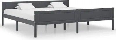 Obrázok produktu pre Posteľný rám borovicový masív sivý 200x200 cm