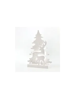 Obrázek produktu pro Eurolamp Stolní dekorace se stromkem a s jeleny, 11 LED, na baterie, 29 x 8 x 40,5 cm, 1 ks