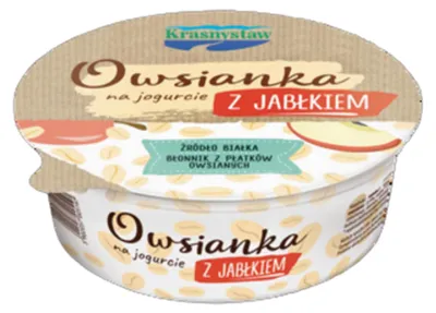 Zdjęcie produktu dla Krasnystaw Owsianka na jogurcie z jabłkiem 250 g