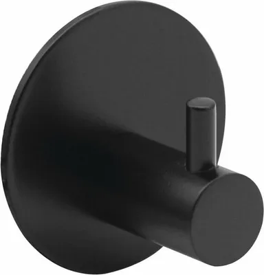 A single black hook is shown against a white background.