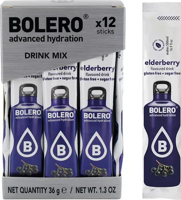 Produktbild von Bolero Sticks (12x3g) Elderberry - Intra- & Post-Workout - Intra-Workout