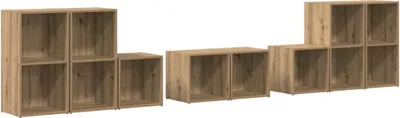 Immagine prodotto di vidaXL Set di mobili TV, 8 pezzi, effetto legno artigianale, materiale: legno ingegnerizzato