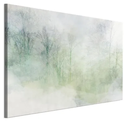 Produktbild von LUMASOUL Wandbilder Wohnzimmer Leinwandbild Wald 21 90x60 cm1-teiliges Bild für Schlafzimmer Flur Büro und Küche modernes Foto-Motiv