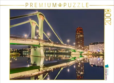 Produktbild von CALVENDO Puzzle Frankfurt - Flößerbrücke | 2000 Teile Lege-Größe 90x67cm Foto-Puzzle für glückliche Stunden