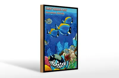 Produktbild von Holzschild Spruch 20x30cm great barrier reef Queensland
