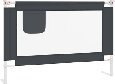 Image de vidaXL Barrière de sécurité pour lit de bébé gris foncé 100x25 cm tissu