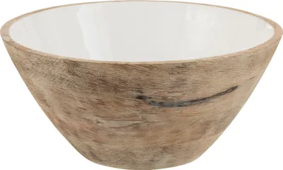 Produktbild von J-Line J-Line Schale Mango - Holz - Weiß/Natürlich - Groß