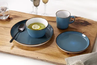 Produktbild von Dessertteller / Frühstücksteller 20,5cm 8er Set Visby blau