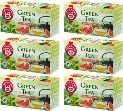 Produktbild von Teekanne Grüner Tee Grapefruit 6x 20 Teebeutel Grüntee im Beutel aromatisiert
