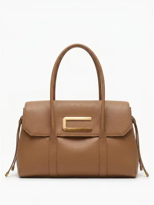 Immagine prodotto di Borsa a mano da donna, in pelle, modello Elora, design elegante e strutturato, colore nero
