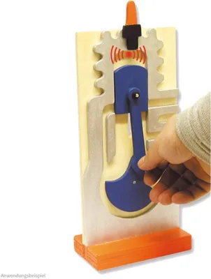 Produktbild von matches21 Zweitaktmotor Zweitakt Motor Modell als Holz Bausatz f. Kinder Werkset Bastelset ab 13 Jahren