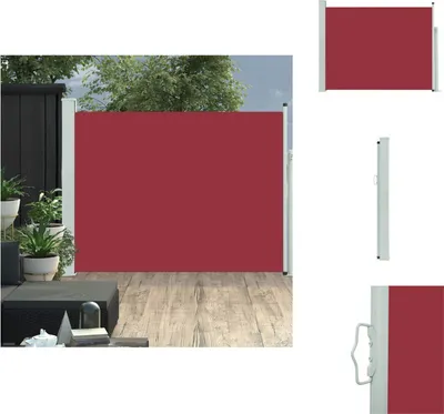Productafbeelding van vidaXL Uitschuifbare zonnescherm zijwandmarkies 140x500 cm, rood - Zonneschermen & zonwering