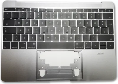 Produktbild von Topcase mit Tastatur und Backlight für Apple Macbook Retina 12" A1534 2015 Spacegrau