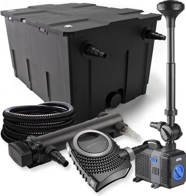 Obrázok produktu pre SunSun 1-komorová filtračná súprava 60000 l 36 W UVC jazierkový čistič NEO10000 80 W čerpadlo hadica fontána