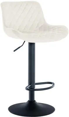 Produktbild von CLP Barhocker Minosa 360 drehbar mit Fußstütze creme Material Samt