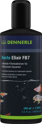 Produktbild von Dennerle Bacto Elixir FB7, 250 ml - Wasseraufbereiter für gesundes und klares Wasser, Schadstoff und Mulm Reduzierer