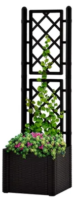 Produktbild von Garten-Hochbeet mit Spalier und Selbstbewässerungssystem in Anthrazit