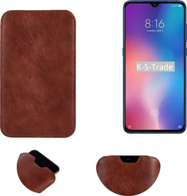 Produktbild von K-S-Trade Schutzhülle Handyhülle kompatibel mit Xiaomi Mi 9 Handytasche Kunstleder Sleeve in braun