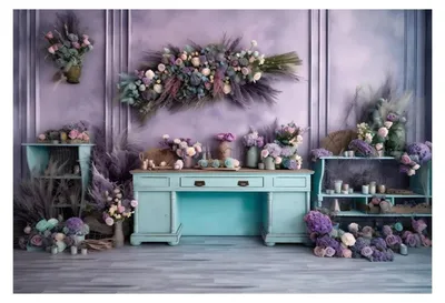 Produktbild von Hintergrundfotografie: Vinylblumen für Geburtstage
