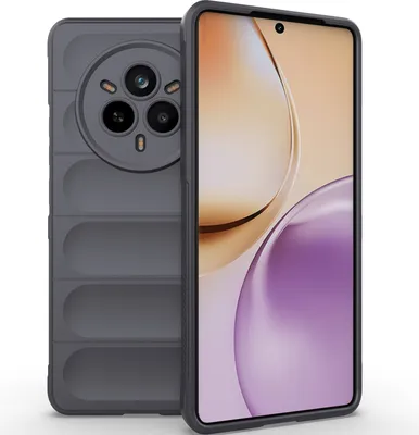 Immagine prodotto di Custodia per Realme 14 Pro 5G Custodia protettiva in silicone TPU morbido antiurto Grigio scuro