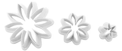 Produktbild von Ausstechformen Prägeausstecher Fondantausstecher Zuckerblume 3er Set Gänseblümchen Daisy 20/33/61mm