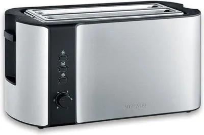 Obrázek produktu pro Automatický toustovač se 2 dlouhými otvory, 1400 W, nerezová ocel, černý