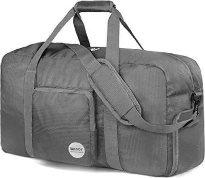 Immagine prodotto di Borsa da viaggio pieghevole Famanu, borsa sportiva leggera con tracolla - Grigia