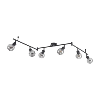 Immagine prodotto di Lindby Eridia faretto da soffitto nero a 6 luci, lungo