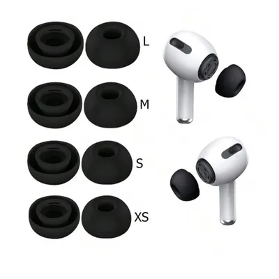 Produktbild von Ohrstöpsel für Apple AirPods PRO / PRO 2 Aufsätze Silikon Größe Set XS-L Schwarz