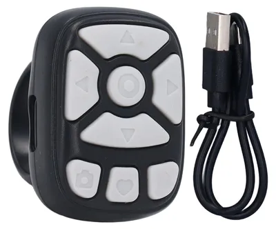 Produktbild von Bluetooth-Fernbedienung, Scrollring, kabelloser Seitenwender mit Fingerspitze für iOS 15, Schwarz