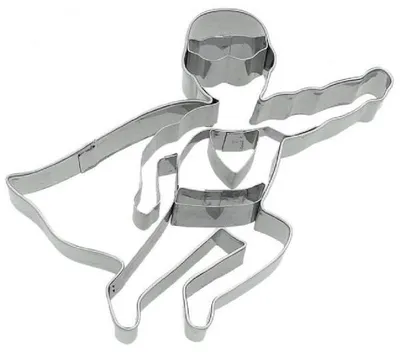 Produktbild von Birkmann Ausstechform Superheld, mit Innenprägung, Ausstecher, Plätzchenform, Keks, Plätzchen, Edelstahl, 9 cm, 199231