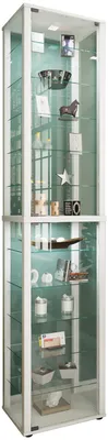 Zdjęcie produktu dla Szklana obudowa stojąca | Etui na wyświetlacz Szkło z bezpiecznym szkłem ESG | Wymiary ok. H. 227 x W. 50 x D. 38 cm | Stand display cabinet glass | Nowoczesne i oszczędne miejsce | Szklana szafka ekspozycyjna – Kavisa XXL