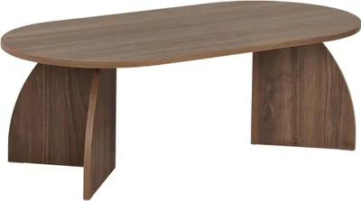 Zdjęcie produktu dla Stolik kawowy SELENE z owalnym blatem i wygiętymi nogami, długość 120 cm