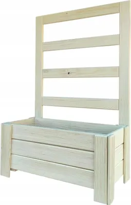 Image de GRANDE PERGOLA DE JARDIN EN BOIS AVEC POT 60 x 38 x 38