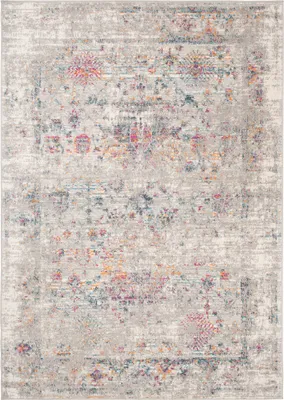 Produktbild von Teppich Wohnzimmer Kurzflor Modern Muster Abstrakt Vintage Grau 160 x 220 cm ( d255a-agrey/mavi )