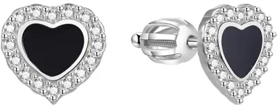 Produktbild von Silver heart earrings AGUP1624S