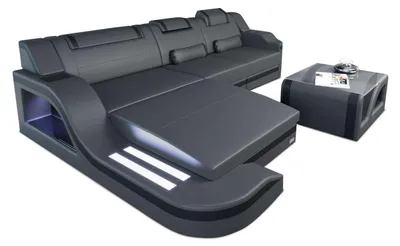 Produktbild von Mini Ecksofa Palermo L-Form aus Leder