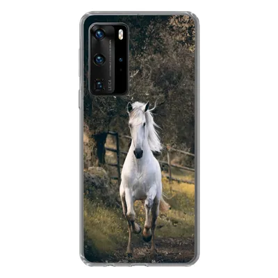 Produktbild von MuchoWow® Handyhülle Schutzhülle Hülle für Huawei P40 Pro Pferd - Natur - Schlamm Silikon Softcase Handy Hülle - Schutz