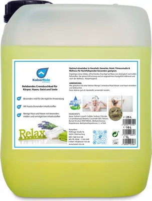 Produktbild von KaiserRein Duschgel 10 l Cremdusche-bad für Körper, Haare, Geist und Seele Herren / Männer Damen / Frauen