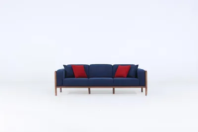Immagine prodotto di Divano 3 posti tre posti moderno tessuto blu divani design soggiorno nuovo