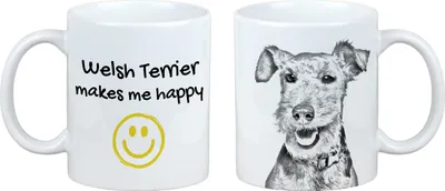 Image de Welsh Terrier - Tasse avec chien, tasse joyeuse pour les amoureux des chiens, cadeau personnalisé de la marque Art-Dog