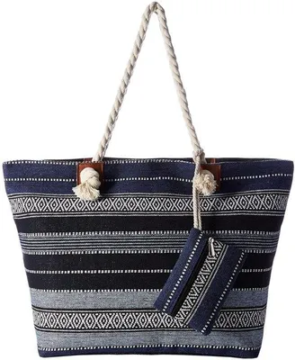 Immagine prodotto di Grande borsa da spiaggia XXL con cerniera - borsa a tracolla da donna - grande borsa da spiaggia per le vacanze, versatile borsa della spesa da donna per le vacanze al mare